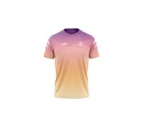 Maglia a maniche corte hoka les templiers performance rosa arancione da donna
