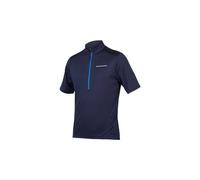 Maglia a maniche corte mezza zip endura hummvee blu scuro