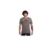 Maglia a maniche corte nike dri fit trail grey logo uomo