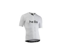 Maglia a maniche corte northwave blade hello goodbye bianca da uomo