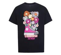 Maglia a Maniche Corte per Bambini Converse Boyfriend Graphicrt Nero
