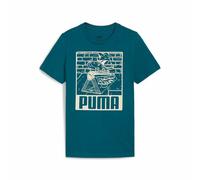 Maglia a Maniche Corte per Bambini Puma Ess+ Mid 90S Graphic Azzurro
