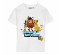 Maglia a Maniche Corte per Bambini The Lion King Bianco