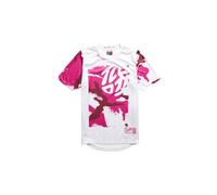 Maglia a maniche corte per bambini troy lee designs flowline youth bianco rosa