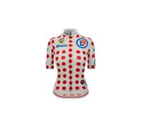 Maglia a maniche corte santini tour de france maglia a pois da donna