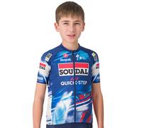 Maglia a maniche corte SOUDAL-QUICK-STEP bambino 2025 bianco/blu L