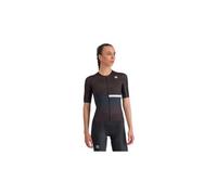 Maglia a maniche corte sportful bomber donna nero bianco