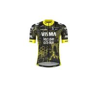 Maglia a maniche corte team visma lease a bike the architect tdf26 nero giallo bambini