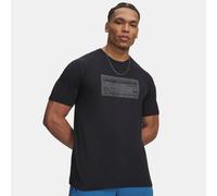 Maglia a maniche corte Under Armour Box Wordmark Label da uomo Nero / Castlerock 3XL