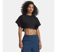 Maglia a maniche corte Under Armour Cropped Script da donna Ultimate Nero / Ultimate Nero XXL