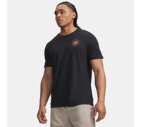 Maglia a maniche corte Under Armour Defy The Elements da uomo Nero / Arancione Oxide XL