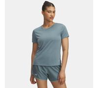Maglia a maniche corte Under Armour Launch da donna Jasper Blu / Riflettente XS