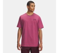 Maglia a maniche corte Under Armour Left Chest Logo da uomo Fuchsia Dusk / Marrone scuro XXL