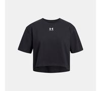 Under Armour Bambina Rival Short Sleeve, Maglietta Manica Corta Morbida e Comoda, T-Shirt Sportiva Traspirante per Allenamento, educazione Fisica e Atletica Leggera,Black/White,YXS