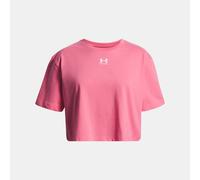 Under Armour Maglietta a Maniche Corte Rival da Ragazza, Super Rosa / / Bianco, 140-150