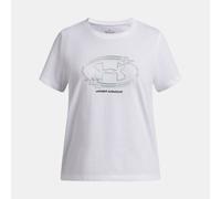 Maglia a maniche corte Under Armour Star Logo Lockertag da ragazza Bianco / Nero YSM (127 - 137 cm)