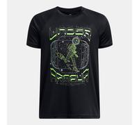 Maglia a maniche corte Under Armour Tech™ Game Day da ragazzo Nero / Cyber Verde YSM (127 - 137 cm)