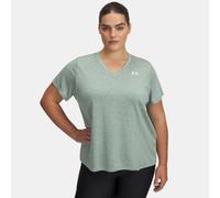 Maglia a maniche corte Under Armour Tech™ Twist V-Neck da donna Silica Verde / Bianco 3X