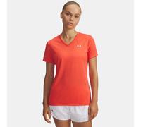 Maglia a maniche corte Under Armour Tech™ V-Neck da donna Venom Rosso / Bianco M