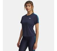 Maglia a maniche corte Under Armour Tech™ Wordmark Tape da donna Washed Blu Marino / High Vis Giallo / Bianco XS