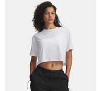 Maglia a maniche corte Under Armour Wordmark Crop da donna Bianco / Bianco S