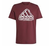 Maglia a Maniche Corte Uomo Adidas Fld Bos Marrone Rosso Granato