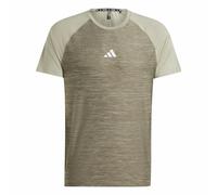 Maglia a Maniche Corte Uomo Adidas Gym+ 3 Bandas Marrone