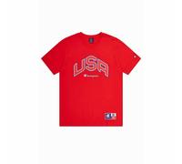 T-shirt Champion Legacy Retro Sport Basket USA manica corta rosso - L