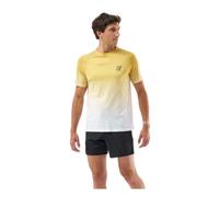 Maglia a maniche corte compressport performance yellow grey da uomo