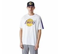 Maglia a Maniche Corte Uomo New Era NBA Colour Block LA Lakers Bianco