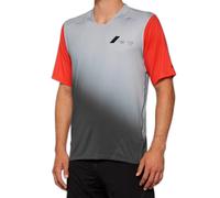 100% Celium Maglia da bicicletta a maniche corte, grigio-rosso, taglia M per maschi