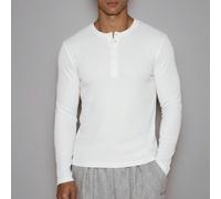 Maglia a maniche lunghe con bottoni a pressione e lavorazione a nido d'ape, ideale per i look a strati in autunno e inverno L,M,S,XL,XXLColore unicoTessuto in maglia