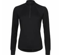 Maglia a maniche lunghe con zip da donna a metà Catago Madeleine Merino Nero S