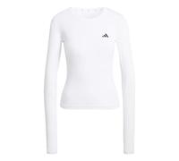 adidas Donna Power Essentials Workout Contour Long Sleeve Shirt, White, XXL