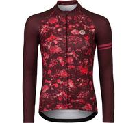 Agu Abstract Flower Essential Long Sleeve Jersey Rosso M Donna