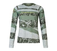 Maglia a maniche lunghe da donna Endura Patchwork Ltd Verde