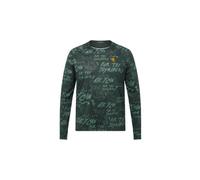 Maglia a maniche lunghe endura singletrack print verde uomo