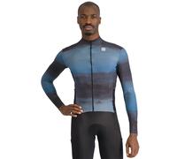 Maglia a maniche lunghe Flow Supergiara blu scuro/grigio M