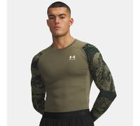 Maglia a maniche lunghe HeatGear® Compression Colorblock da uomo Marine OD Verde / Bianco L
