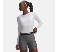 Maglia a maniche lunghe HeatGear® Compression da donna Bianco / Halo Grigio M