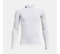 Maglia a maniche lunghe HeatGear Mock da ragazzo Bianco / Nero YLG (149 - 160 cm)