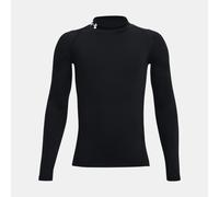 Maglia a maniche lunghe HeatGear Mock da ragazzo Nero / Bianco YXL (160 - 170 cm)