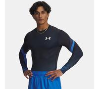 Maglia a maniche lunghe HeatGear® Sublimated Crew da uomo Blu Atlantis / Nero / Bianco S