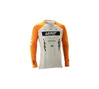 Leatt Gravity 5.0 Long Sleeve Jersey Bianco,Arancione M Uomo