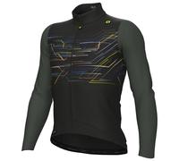 Maglia Alé PR.E Megabyte manica lunga verde scuro giallo - M