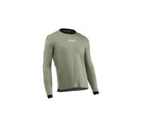 Maglia a maniche lunghe northwave sharp verde bianca da uomo
