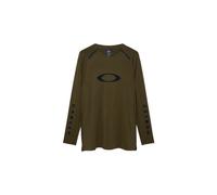 Maglia a maniche lunghe oakley maven scrub elite verde da uomo