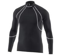 Maglia a Maniche Lunghe per Bicicletta Collo Alto Airvent Transtex Light nero/bianco XL