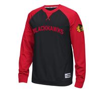 Maglia A Maniche Lunghe Raglan Chicago Blackhawks NHL Da Uomo, Media, Nera