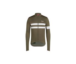 Maglia a maniche lunghe rapha brevet jersey khaki bianco uomo